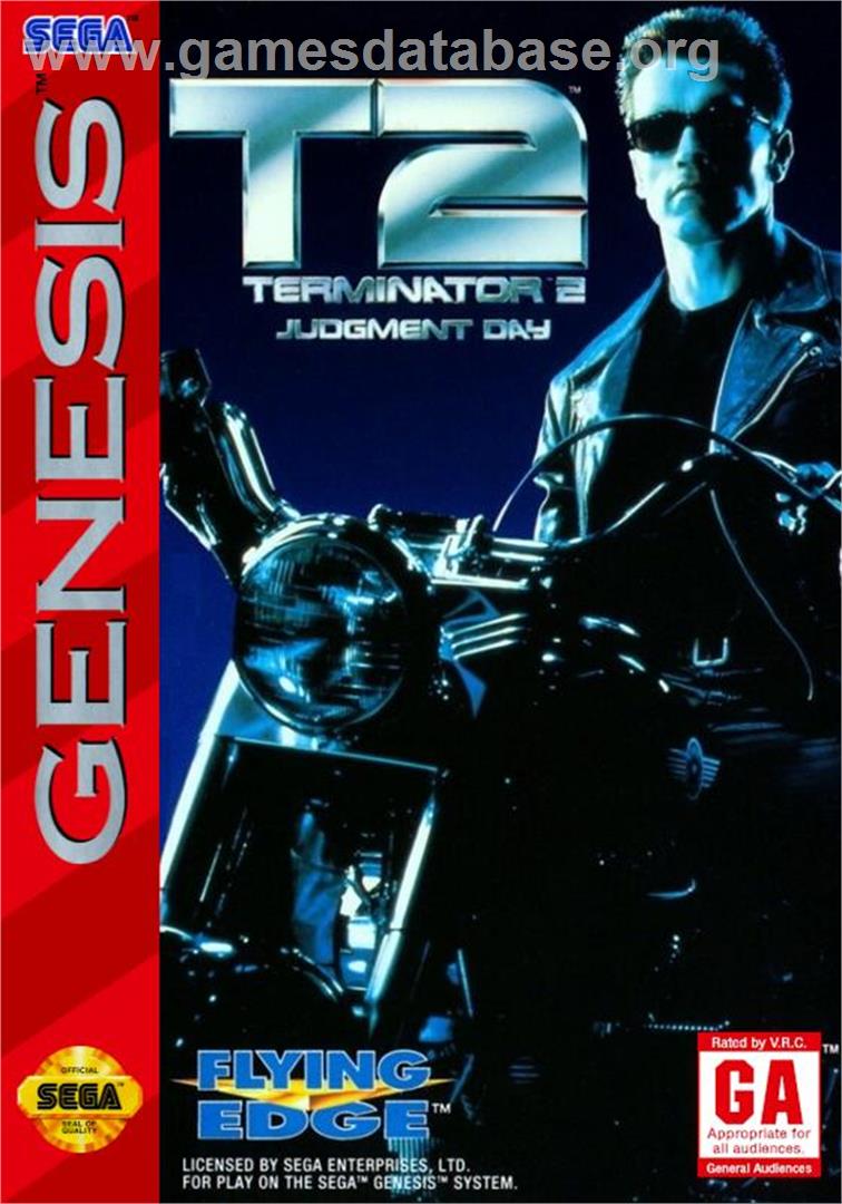 Terminator 2 - Judgment Day - Sega Genesis - Artwork - Box